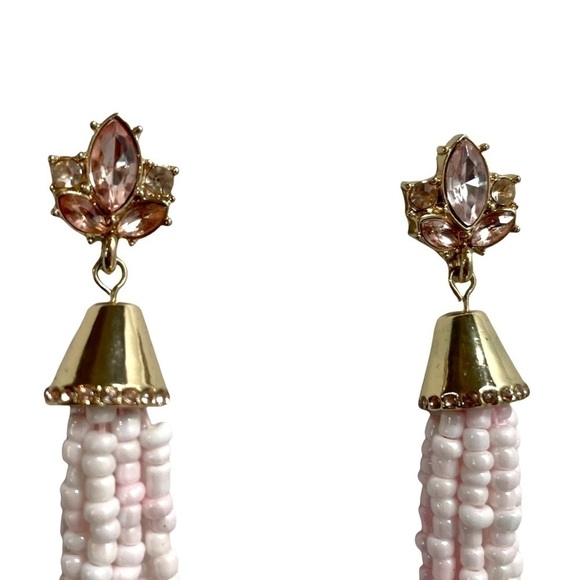 Sugarfix by Baublebar Women's Pink Beaded Tassel Drop Earrings - Picture 4 of 5